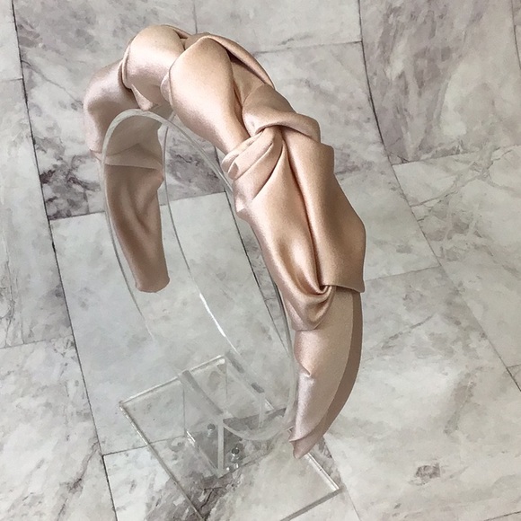 Blush Premium Satin Headband - Picture 5 of 8